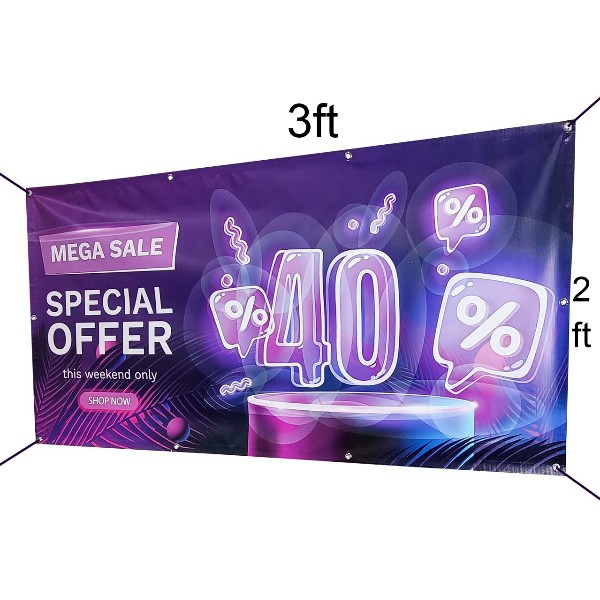 Vinyl Banner 3ft X 2ft